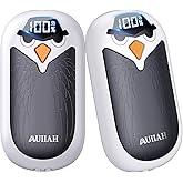 Hand Warmers Rechargeable 2 Pack with LED Display, 4 Heat Settings & Fast Heating, Portable Electric Hand Warmers for Camping Hunting Commuting, Valentine's Gifts for Men Women