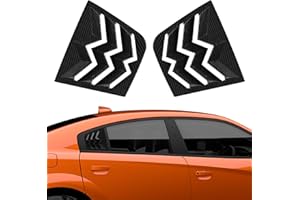 LitMiRaCle Side Window Louvers for Dodge Charger 2011-2023, Racing Style Louvers Air Vent Scoop Shades Cover, Carbon Fiber Print 2PCS