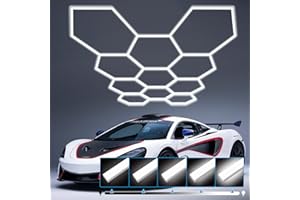 LZHOME Hexagon Garage Light: Upgraded 10-100% Dimmable LED Garage Hexagon Lights, 50 Packs LED Light, 52800LM Super Bright Hexagon Lights for Garage Gym Basement Hair Salon