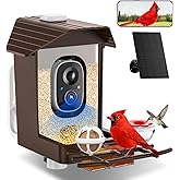 Bird Feeder with Camera, Smart Wireless 2K HD Outdoor Bird Feeder, Live View & Motion Detection for Backyard Birding and Wildlife Watching