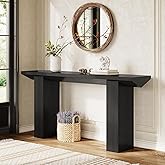 LITTLE TREE 63-Inch Long Console Table for Entryway, Farmhouse Wood Sofa Table Behind Couch for Living Room, Hallway, Entranc