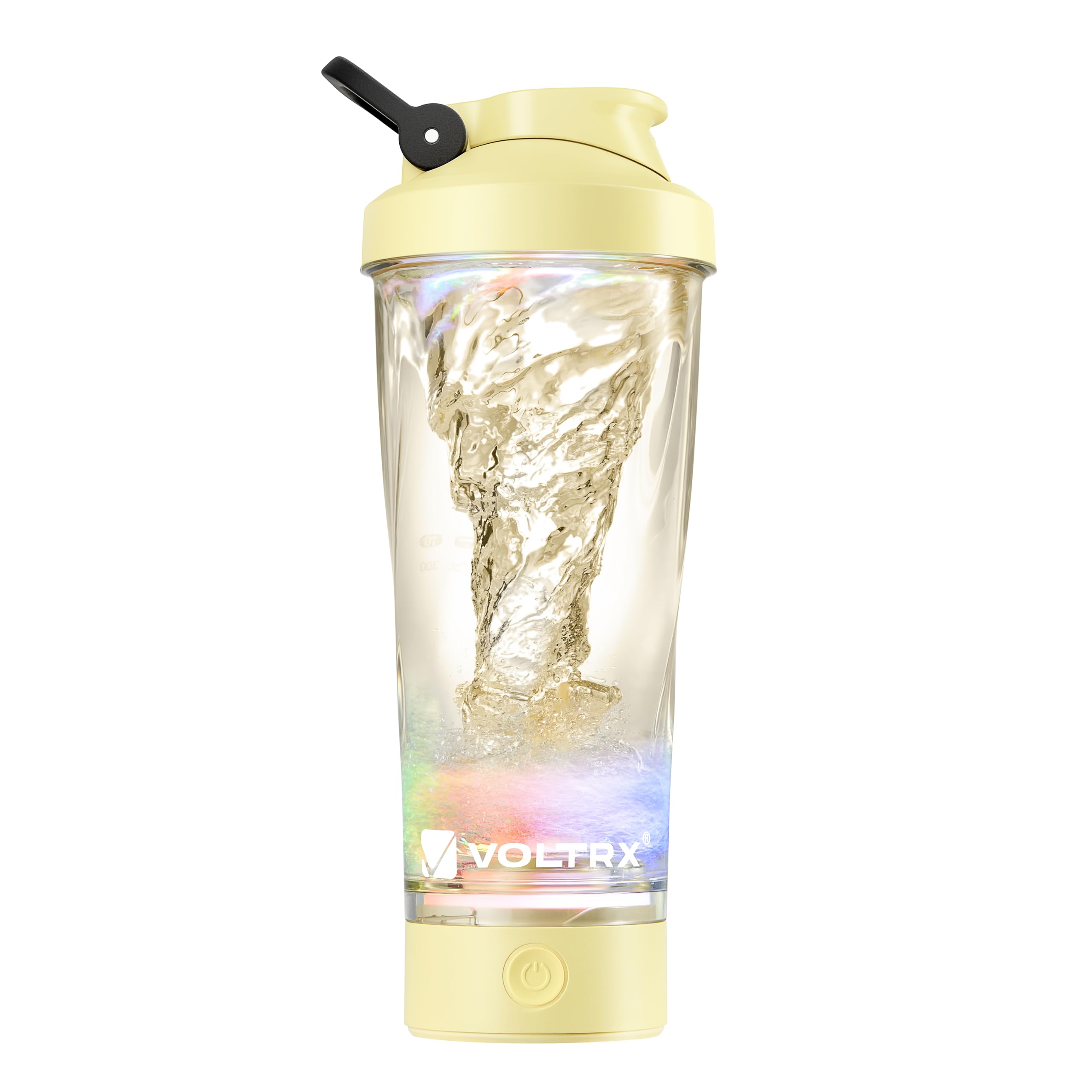 VOLTRX Shaker Bottle (color version),Protein Shaker Bottle Upgrade IXP7 Waterproof,USB C Electric Protein Shaker Powerful for Smoother Protein Shakes,BPA Free,600ml Cup (yellow)