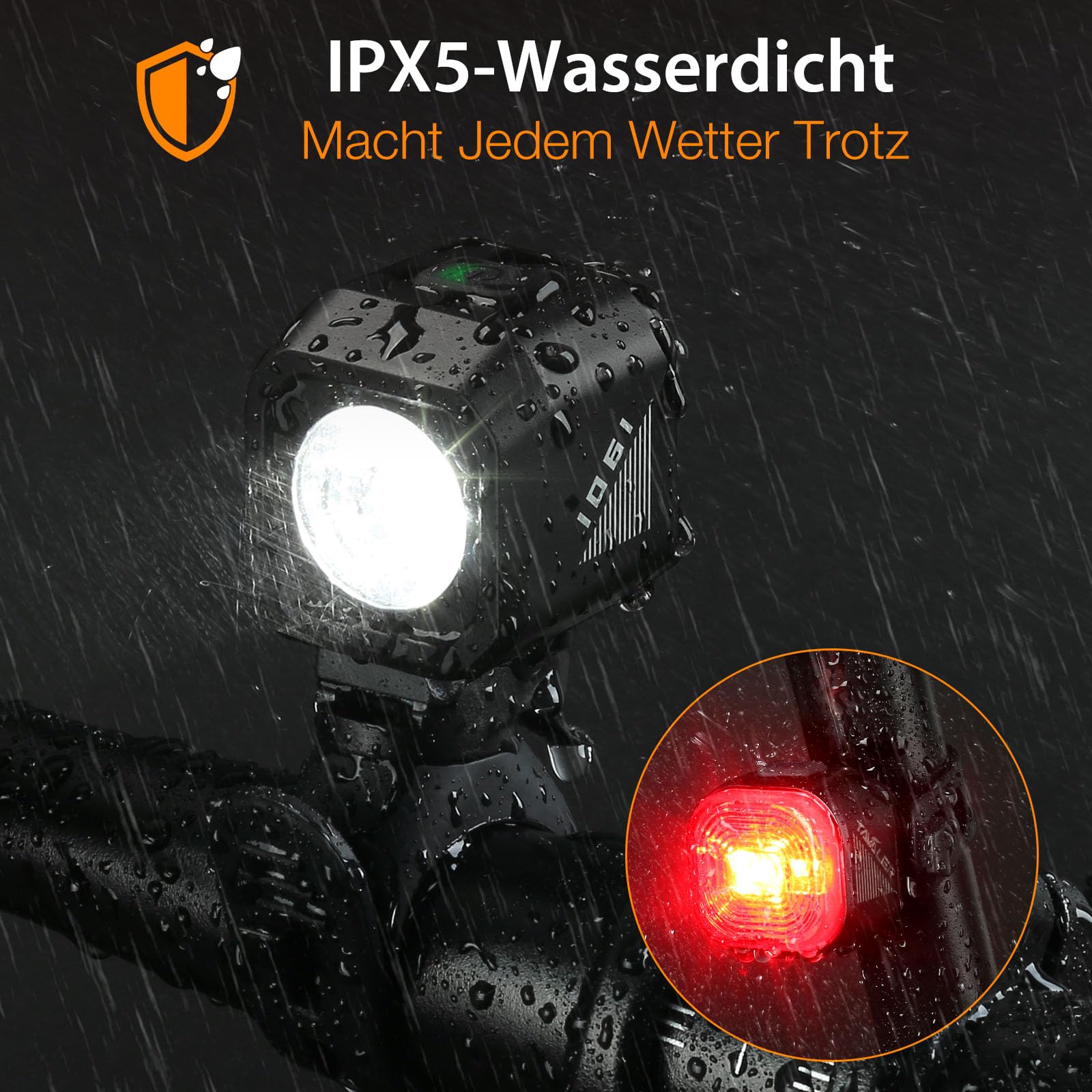 Tavaler Fahrradlicht Set USB Aufladbar | StVZO Zugelassen Fahrradbeleuchtung Set | IPX5 Wasserdicht Fahradlichterset LED | Fahrrad Licht Vorne | Fahrradlicht Hinten & Rücklicht Fahrrad 4