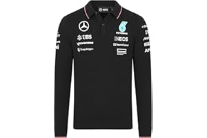Mercedes AMG Petronas F1 Men's 2024 Team Polo - Long Sleeve