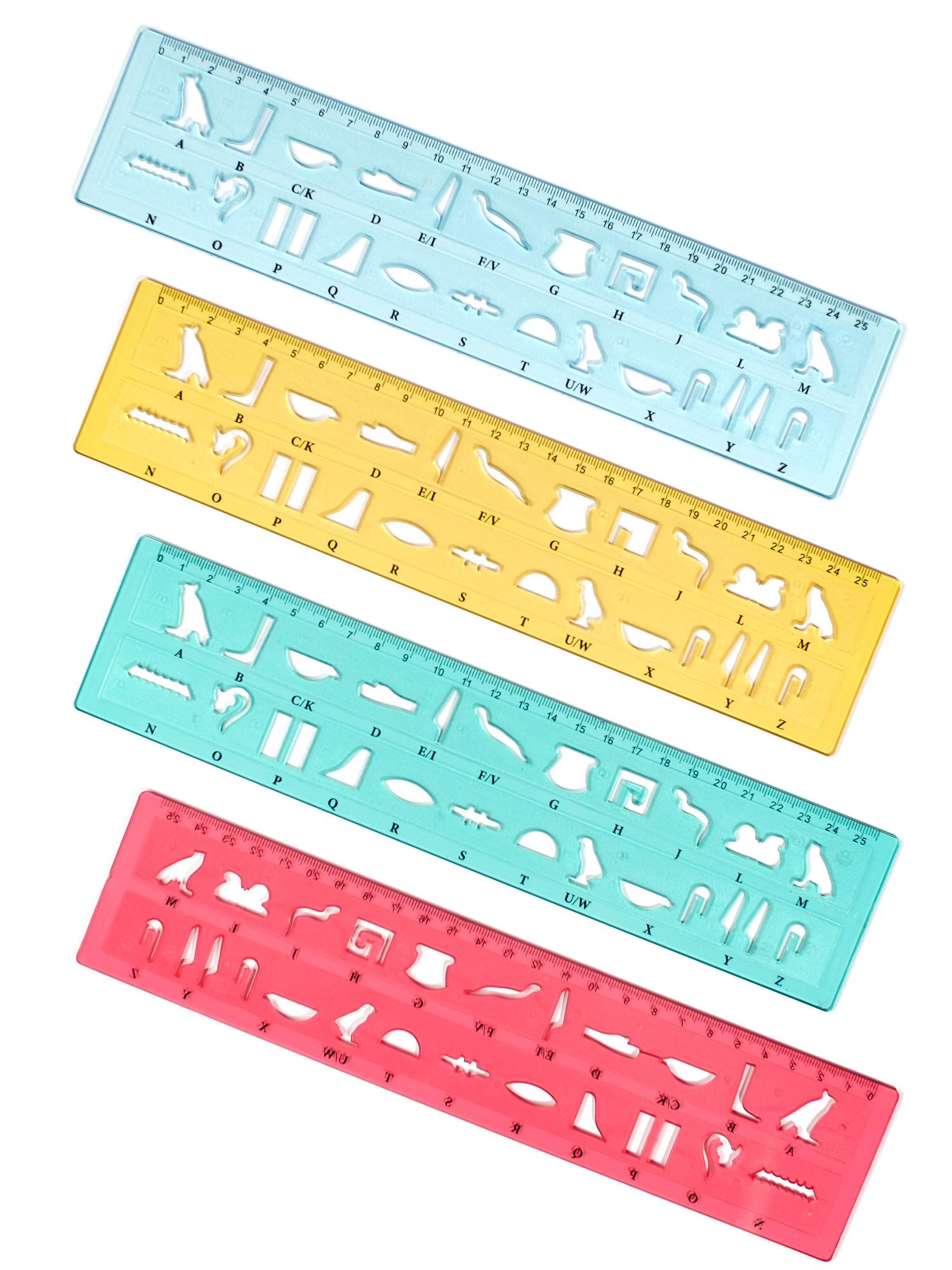 Forum Traiani Hieroglyphics Read and Write Ruler with Name as Stencil Set Children, Learn Sign Help and Hyroglyphs, ABC Stencils Children Letters, Papyrus Bookmark with Name