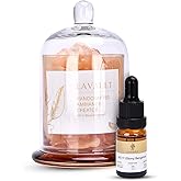 Lavault Natural Reed Diffuser Sets with Colored Fragrance Stones & Essential Oils - Long-Lasting Home Fragrance Diffuser in Decorative Glass Showcase - Reed Diffuser for Bathroom - Orange