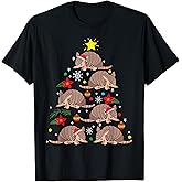 Armadillo Christmas Ornament Tree Funny Zookeeper Gift T-Shirt