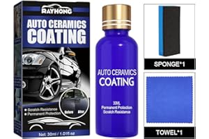 Graphene Ceramic Coating for Cars, 30ML Advanced Automotive Coating Kit with 12H Cure & 3-Year Protection, Hydrophobic Gloss 