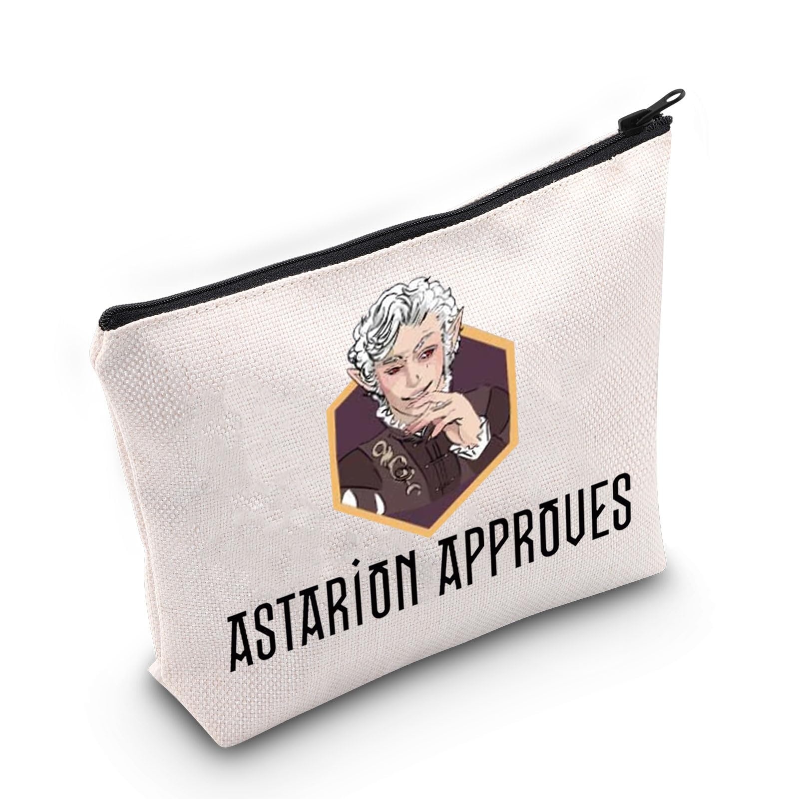 TOBGBE BG3 Astarion Gifts Astarion High Elf Gift Astarion Approves Inspired Zipper Makeup Bag Astarion Merch (MB, Astarion Bag-PY1)