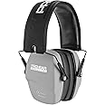 PROHEAR 016 Ear Protection Safety Earmuffs for Shooting, NRR 26dB Noise Reduction Slim Passive Hearing Protector with Low-Profile Earcups, Compact Foldable Ear Defenders for Gun Range, Hunting,Grey