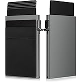 ONLOOKER Credit Card Holder - Slim Wallet for Men with Money Pocket, Pop Up Wallets RFID Blocking Minimalist Card Case Holds 5 Cards and Notes (Matt Grey)