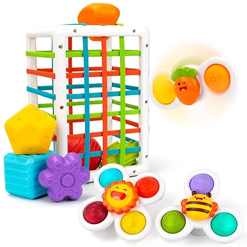 UNIH Educational Toys, Shape Sorting Toys 3Pcs Suction Cup