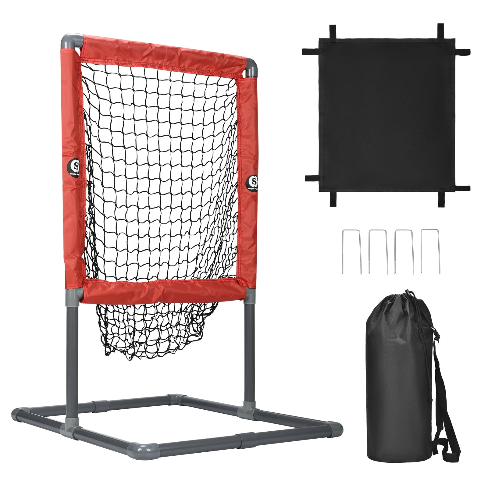 Photo 1 of Baseball Ball Strike Zone,Sangle Soppfy Pitching Net & Baseball Strike Zone Compatible with Softball Balls and Plastic Baseballs.Baseball Net Set Up and Assemble Easily. (2 in 1)