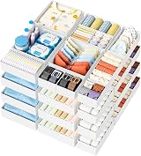 DIMJ 20Pack Closet Drawer Organisers White Non-Woven Fabric Dividers