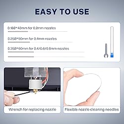 ELEGOO 10pcs Multi Size Nozzles for Neptune 4 and