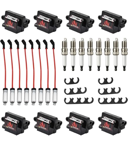 8PCS Square Ignition Coil & Spark Plug Wire For Chevy GMC 4.8L - Foto 6