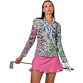 Golf Shirts for Woman UPF 50+ Sun Protection Quick Dry Lightweight Long Sleeve Polo Shirts for Woman Rash Guard