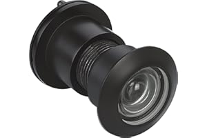 TOGU TG3828YG-BC Solid Brass UL Listed 220-degree Door Viewer with Heavy Duty Privacy Cover for 1-3/5" to 2-1/6" Doors,Matte Black Finish