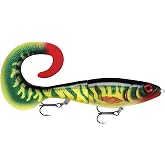 Rapala X-Rap Otus XROU-25 Fishing Lure &ndash; 25cm Curl Tail Predator Bait &ndash; 0.5&ndash;1m Running Depth &ndash; ABS Body with PVC Tail &ndash; VMC Hooks &ndash; Spare Tail Included &ndash; Hot Pike Color