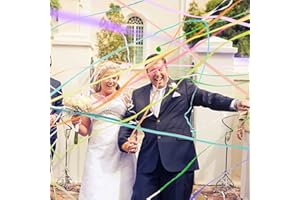 BATTIFE 10Pack Streamers Poppers - Colorful Hand Throw Confetti Poppers, No Mess Paper Crackers for Birthday Wedding Party Celebrations, Multi-Color