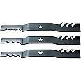 Oregon Mower Blades, 3 Pack, Gator G3 Mulching Lawnmower Replacement Blades, 18-7/16" Length, 54" Deck (95-605-3), Black