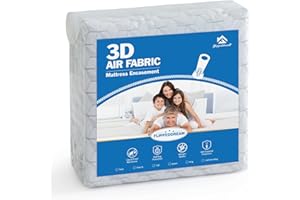 flippeddream Queen Mattress Encasement: 360° Zipper Protect, Waterproof & Breathable Cover, 15" Deep Pocket, Guards Against Liquids, Stains, and Bed Bugs