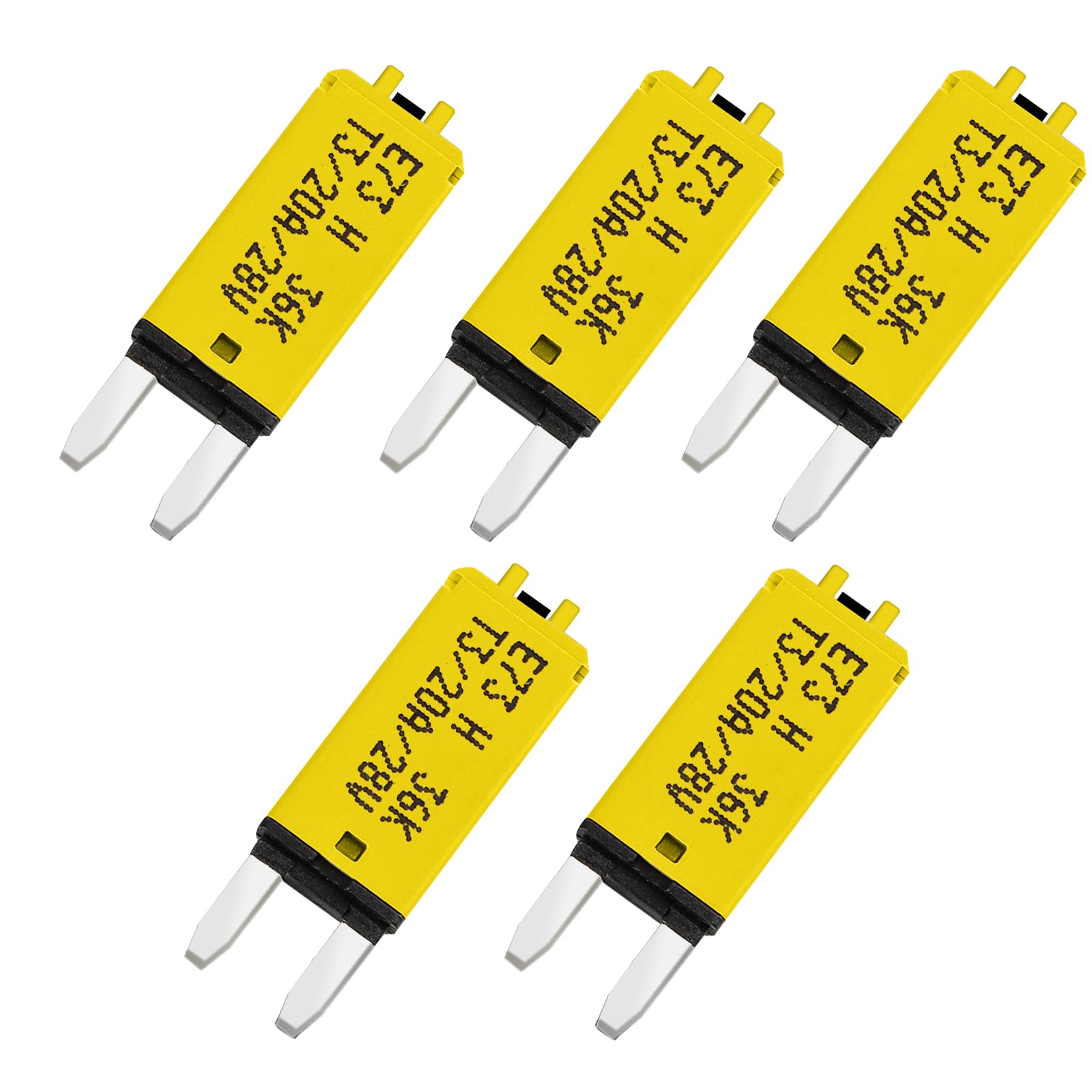 GLOSO Blade Circuit Breaker Mini RV Marine Boat Truck Yacht Manual Reset Audio Solar System Protection ATO ATC 20 Amp 5 PACK E73