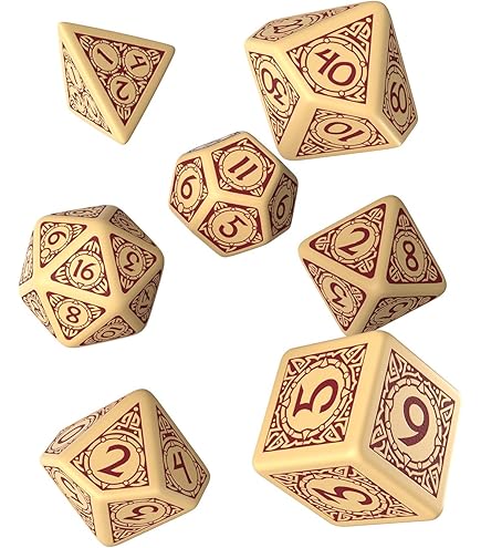 Fortress Compact D6 Dice Set - 20 Black & Red Six-Sided Dice By Q-Workshop For RPG Games