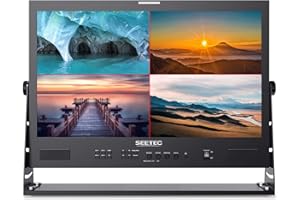 SEETEC ATEM215S 21.5 inch Multi Camera Broadcast Production Monitor with 4 x SDI Input and Output HDMI LUT Waveform HDR Full HD 1920x1080