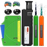 4-Piece Set Fiber Cleaning Tool kit Handheld Fiber Microscope 400x | Fiber Magnifying Glass Fiber Jumper end face Cleaning Box one Click Fiber Cleaning Pen