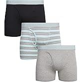 Lucky Brand Mens Boxer Briefs - 3 Pack Classic Mens Underwear Boxer Briefs with Functional Fly - Soft Cotton Boxers for Men
