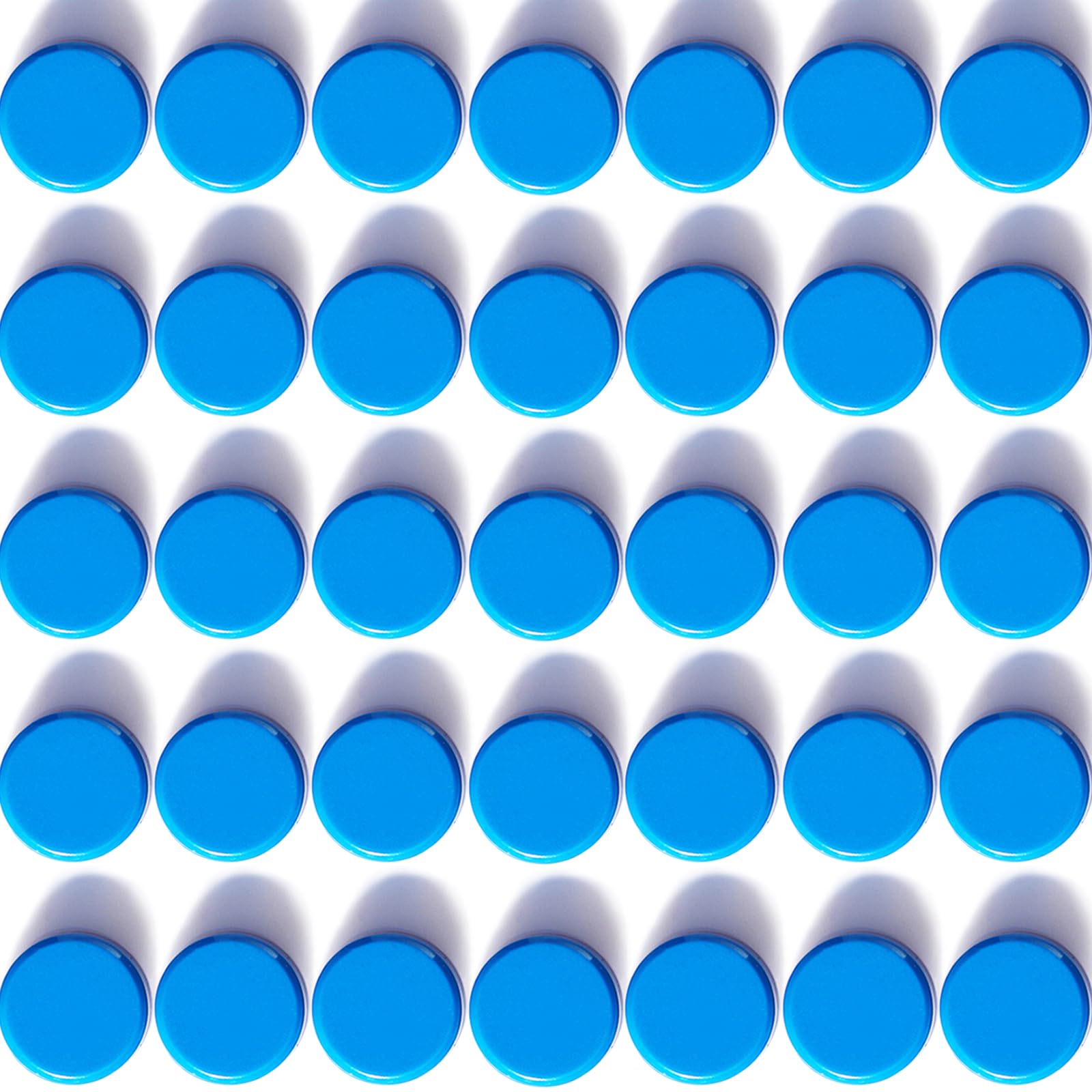 ZDZBLX Fridge Magnets 40 Pack - Strong Small Whiteboard Magnets Heavy Duty, Mini Round Magnets for Crafts, Fridge, Notice Board, Office, Cute Blue Magnet for Adults Classroom & Kitchen Magnetic Dots