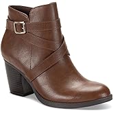 Style & Co. Womens Zetaa Faux Leather Block Heel Ankle Boots, Cognac Smooth, 7