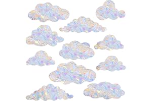 Cloud Window Clings Cloud Window Decals Static Cling Window Sticker Anti Collision Window Decals for Bird Strikes Rainbow Sti