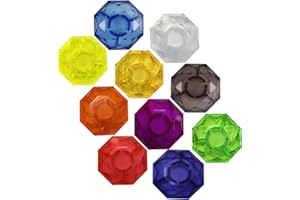 Rockhouse Pedal Toppers, 10pcs Guitar Effect Pedal Anti-Slip Footswitch Buttons, 10mm Foot Nail Protection Caps for Boss Line 6 Stomp, Colored