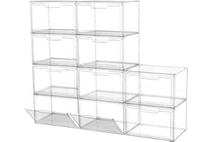 KOKOIN Magnetic Acrylic Clear Shoe Boxes – 360° Transparent Stackable Sneaker Storage & Organizer Box, Professional Shoe Disp