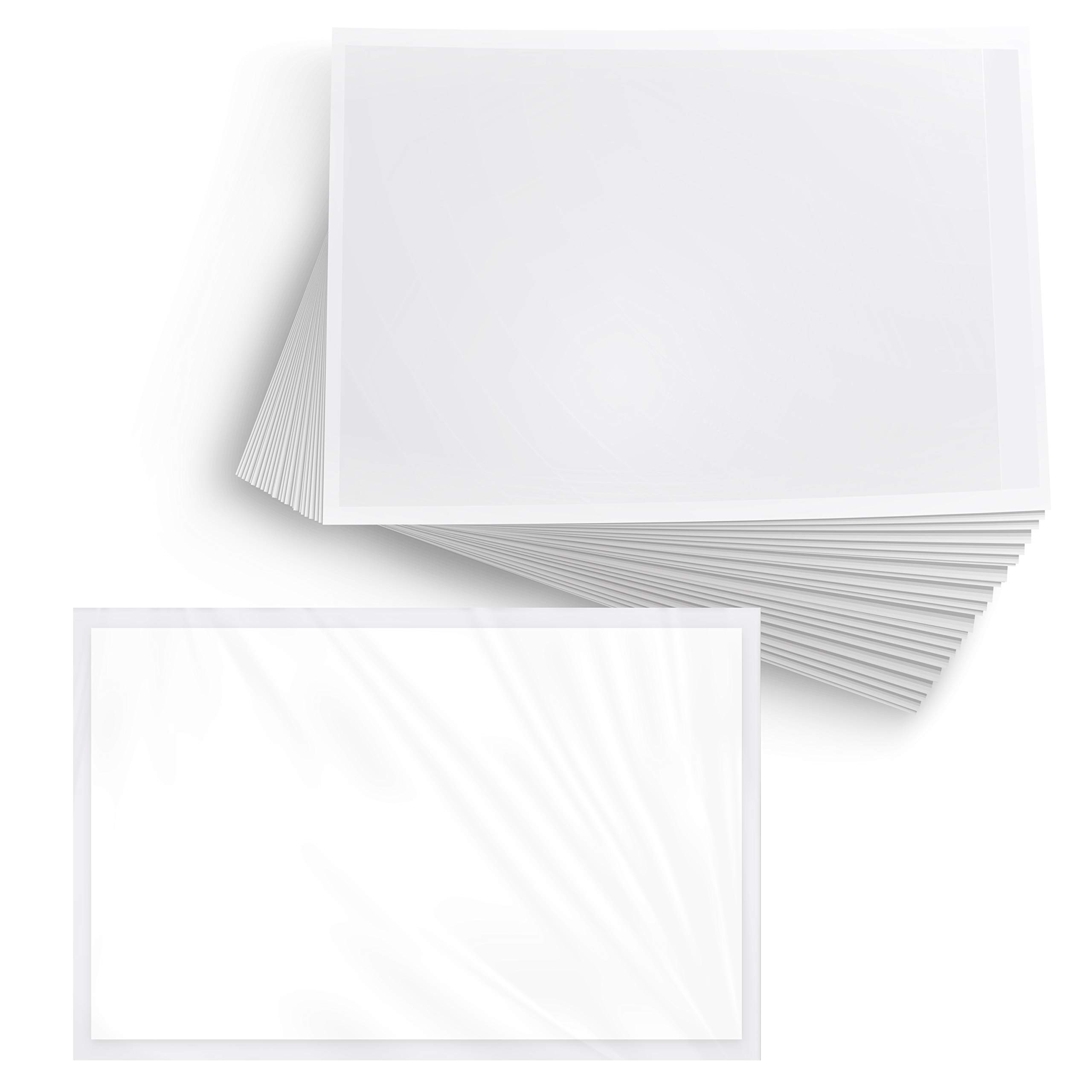 Photo 1 of 200 Pk Self Adhesive Index Card Pocket Holders, Clear Adhesive Pockets 3.5 in by 5.25 in