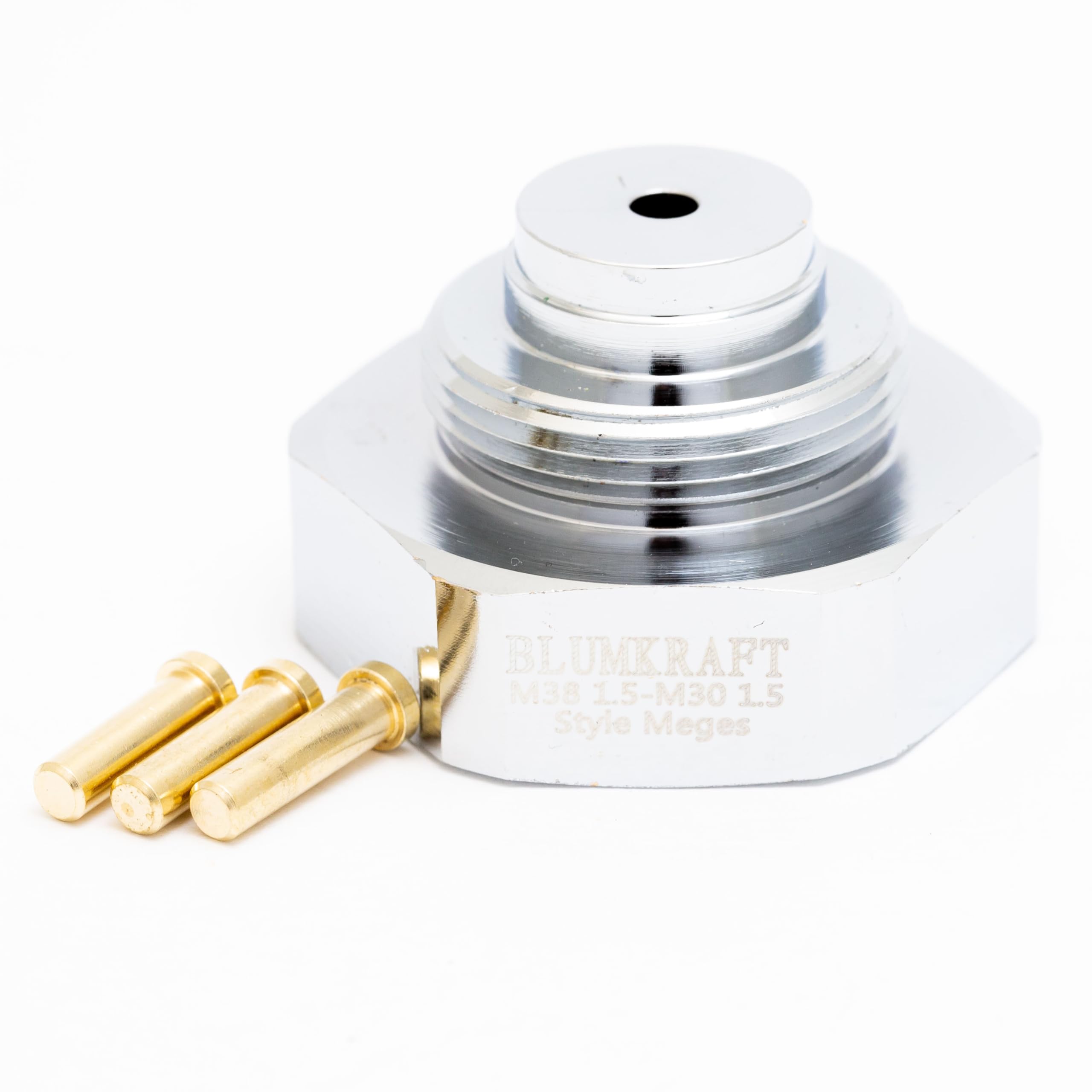 BLUMKRAFT Radiator Adapter Fitting M38x1.5 MEGES Style to M30 x 1.5 for Thermostat/Thermostatic Head M30x1.5 Male