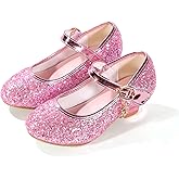 ALPHELIGANCE Girls Flats Sparkle Party Mary Jane Princess Dress Shoes