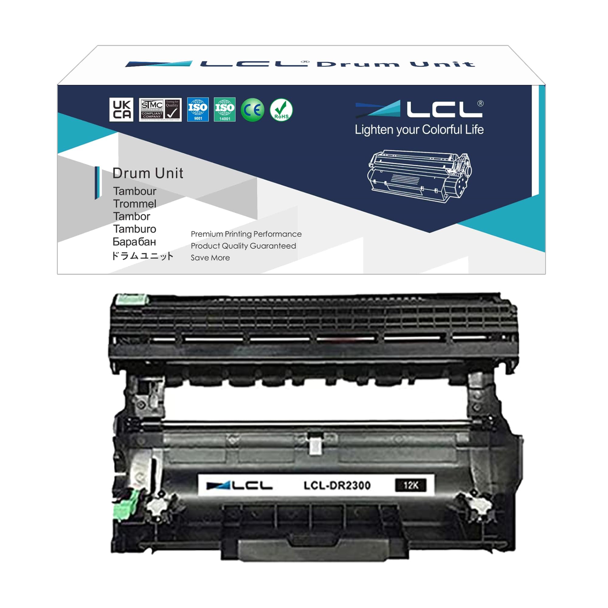 LCL DR2300 DR-2300 Drum Unit for HL-L2300D L2340DW L2360DW L2380DW ,DCP-L2500D L2520DW L2540DN L2560DW ,MFC- L2700DW L2700DN L2701DW L2703DW L2707DW L2720DW L2740CW L2740DW (1-Pack)