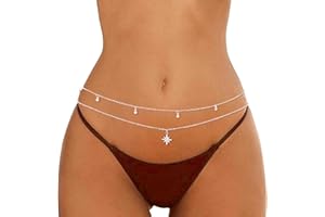 Wriidy Layered Beads Waist Chain Gold/Silver Sun Belly Chain Bikini Body Chain Women Adjustable Beach Waist Jewelry Accessories