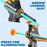 JOYIN Bow and Arrow Archery Toy Set LED Lights Black Green view 7