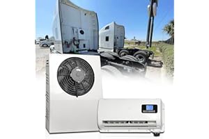 MIELIGO 12V Air Conditioner 9000BTU, Mini Split 12 Volt Air Conditioner, Semi Truck APU 12 Volt DC AC, Cooling Low Noise for Semi Trucks, Big Rig Sleeper, Pickup, Trucks, Car, RV, Vans, Buses