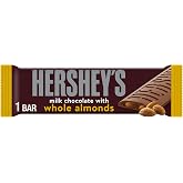 HERSHEY'S Milk Chocolate with Whole Almonds Candy Bar, 1.45 oz