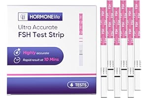 HORMONElife Semi-Quantitative FSH Test Strips – 6 Pack At-Home Menopause & Fertility Hormone Kit – Ultra Accurate Ovarian Res