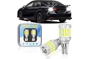 TOPLYGS 912 921 Bulb Fit For Toyota 2000-2024 Camry Reverse Light Bulb, 6000K Cool White, Super Bright OEM T15 LED Bulb Replacement, 360° Illumination with HD Projector, Pack of 2
