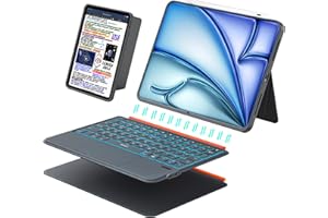 iPad Air 11 inch Case with Keyboard (M3 M2 2025 2024),Pro 11,iPad A16 11th/10th,Flex Magnetic Detachable Keyboard with Trackp