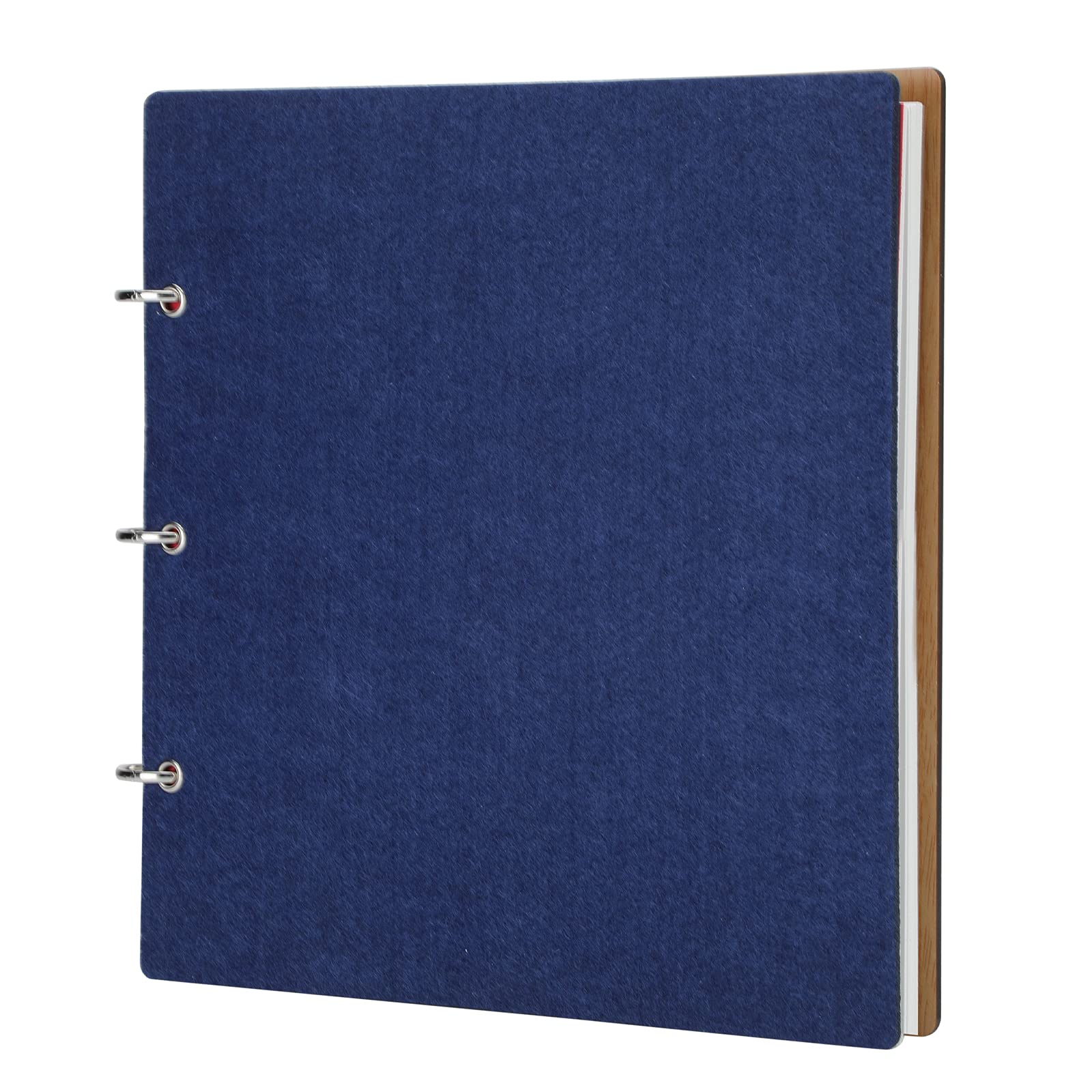 ZEEYUAN Scrapbook Album, 10" x 10" Travel Felt Photo Album DIY Handmade Sketchbook with 80 White Pages Memory Book for Anniversary, Wedding, Travelling, Baby Shower