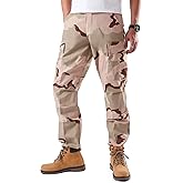 BACKBONE Mens Casual Street Fashion Camo Cargo Pants Army Combat Military BDU Pants Work Hunt Pants