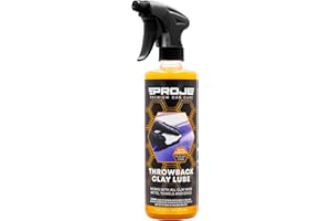 PROJE' Proje Throwback Clay Lube - Ultra Slick Clay Bar Lubricant Reduces Friction - Synthetic Water Based Formula - for Clay Bar Clay Mitts Clay Towels and Clay Discs - Decontamination Spray - 16 Fl Oz